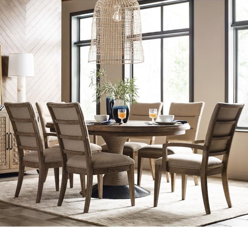 Kincaid Furniture Modern Forge 944 701P 2X623 4X622 7 Piece Dining Set 